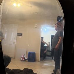 Wall mirror with cabinet