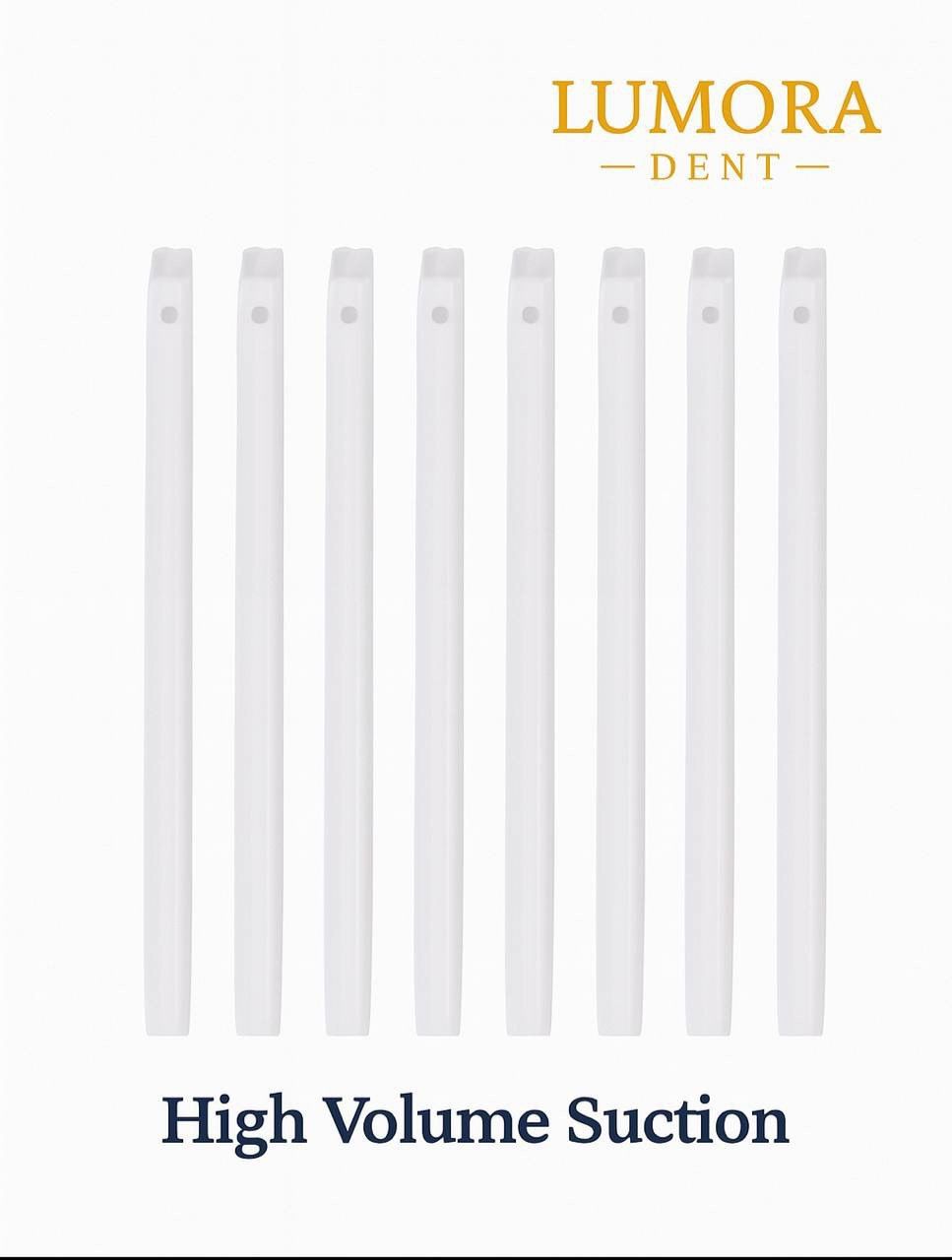 Dental high volume suction tips - vented, white, 100/bag