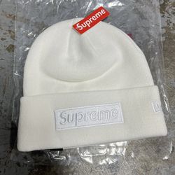 Supreme White Beanie