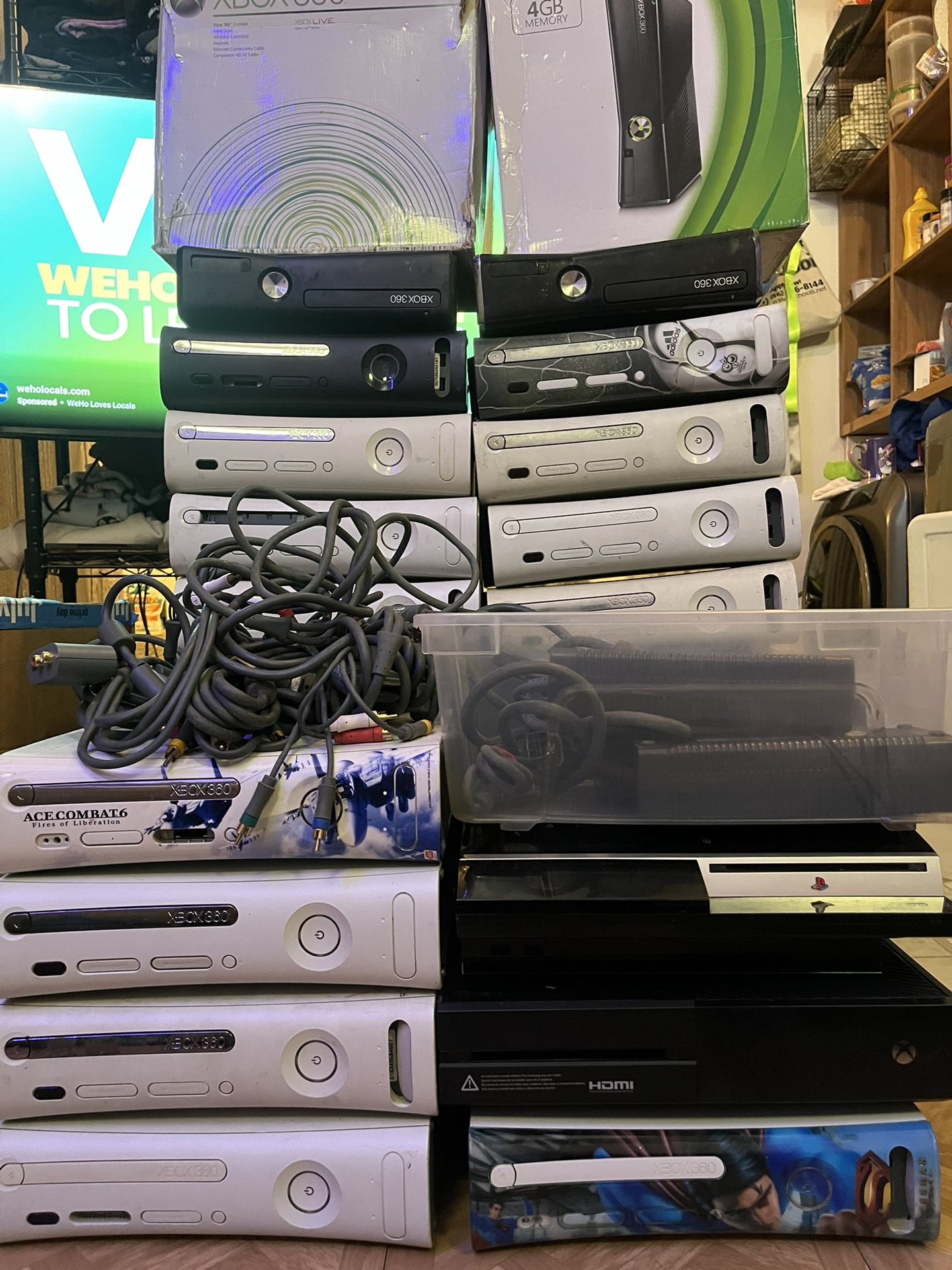 19 Video game console lot Xbox One 360 PS3