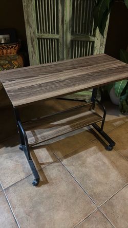 Rolling Desk with Lower Shelf
