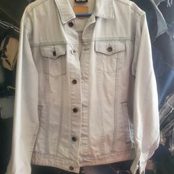 Light Colored Jean Jackets (M) And T-shirt.(M).  Non Smoking! 