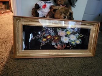 Pictures, the first one is very large, made out of some kind of stone or rock glass in front would frame very.Heavy one hundred dollars second one