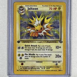 1st Edition Holo Jolteon Card  - Jungle 4/64 - Ungraded LP - Wizards WOTC 1999