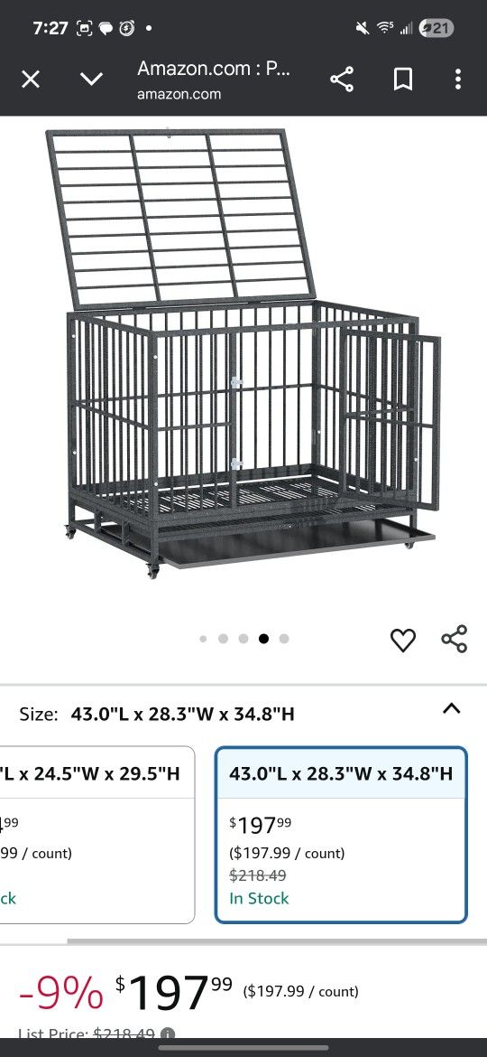 Large Heavy Duty Dog Kennel 