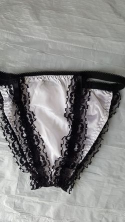 White panties with black Lace