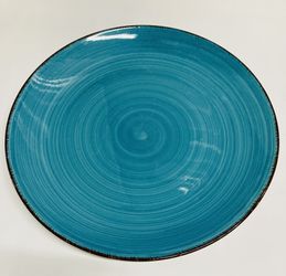 Replacement Royal Norfolk Turquoise Swirl Stoneware Plates, 10"