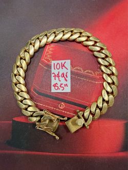 10K Solid Gold 🇨🇺 Links Bracelet 74Gr 8.5 Inches Long