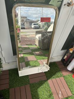 NEW 20"x40" Decorative Molding Rectangular Wall Mirror Antique Brass - Hearth & Hand™ with Magnoli