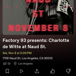 Charlotte De Witte Tickets 