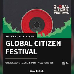 Global Citizens Festival Global VIP Ticket 
