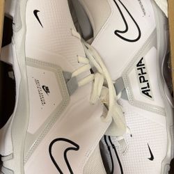 White Nike Alpha Football Cleats 