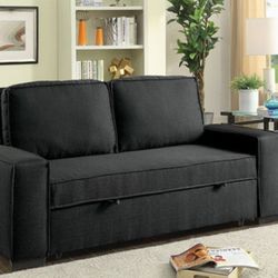 Brand New Warm Gray Futon Sofa Sleeper Converts Into Bed 