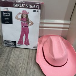 Girls Western Barbie Costume Size 6