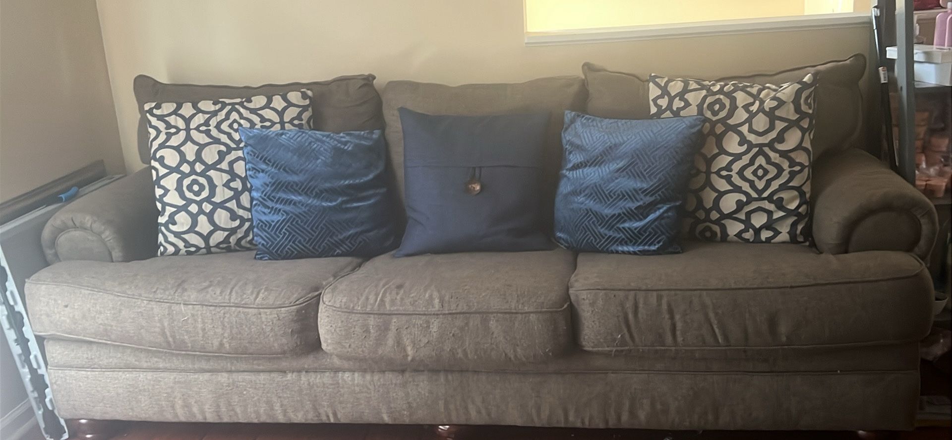 Moving Sale! Couch And XL Ottoman $100