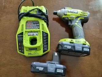 RYOBI 18v Impact + Extra Battery & Charger