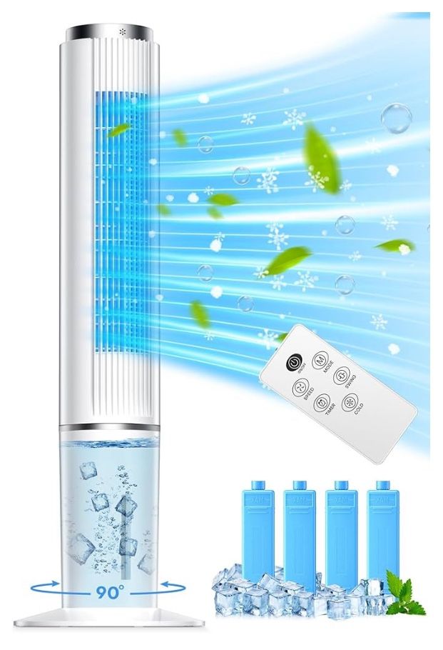 Coolech 42 INCH Evaporative Air Cooler w/Remote & LED Touch Screen