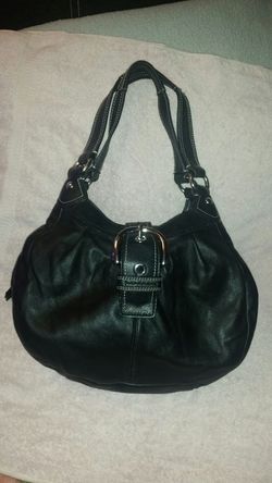 Authentic COACH Black Leather Bag/Purse F15527