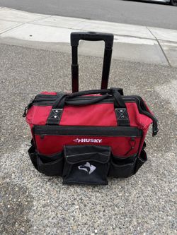 Husky Rolling Tool Bag with Telescoping Handle