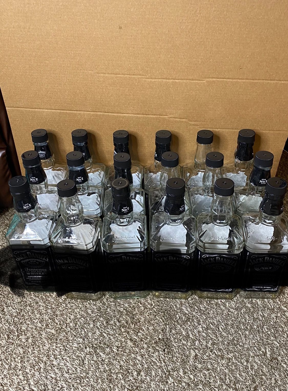 6 LARGE EMPTY BOTTLES 1.75 Litters For Craft, Man Cave bar