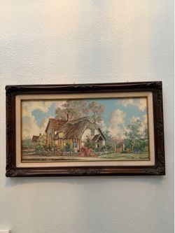 Marty Bell framed “Valentine Cottage”
