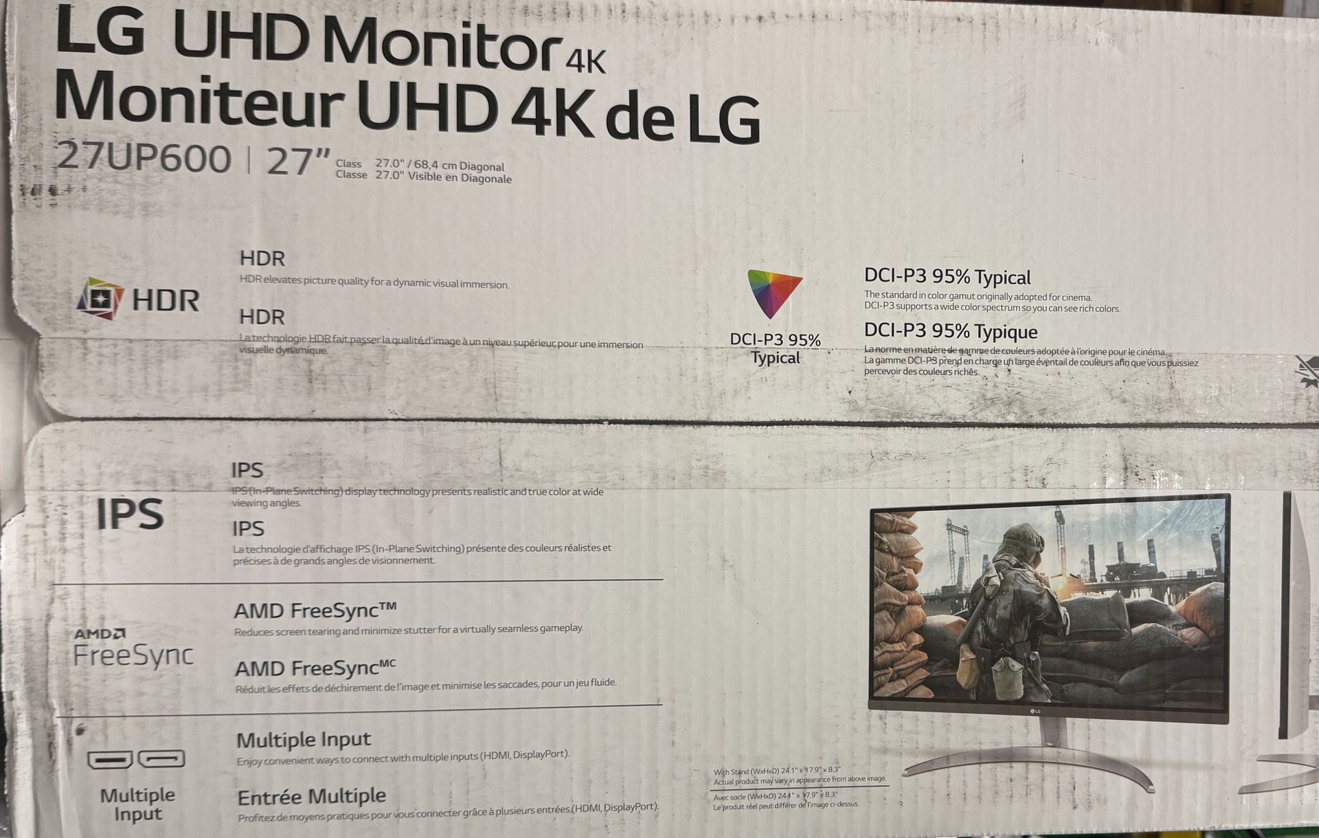 Brand New Sealed LG 27” 4K UHD Monitor (27UP600-W)