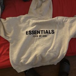 Essentials Hoodie Grey Size Medium 