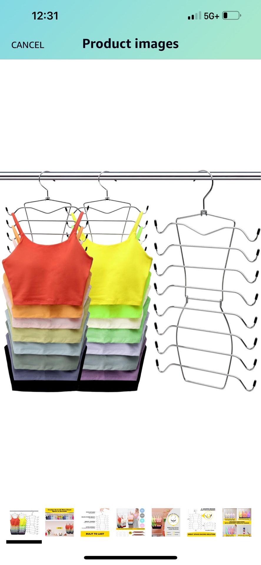 3 Pack Closet-Organizer,8 Tier Tank-Top-Hanger,Closet-Organizers-and-Storage Bra-Hangers-Space-Saving,Apartment Dorm-Room-Essentials-for-College-Stude