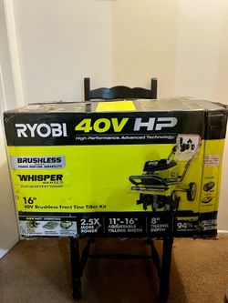 Ryobi 40v HP Brushless 16” Front Tine Tiller Kit