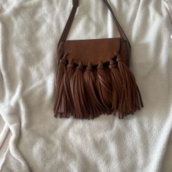 Fringe Crossbody Handbag (Brown)