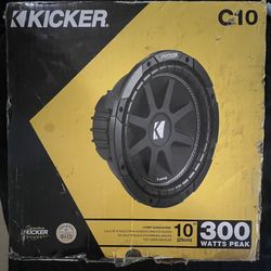 Brand New Kicker C10 10” Subwoofer – 300W Peak, Never Installed