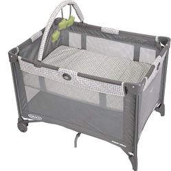 Graco Pack and Play On the Go Playard, Includes Full-Size Infant Bassinet, Push Button Compact Fold, Pasadena
