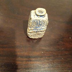 Antique Hand Made Signed Egyptian Or Israeli Stoneware Mini Bottle Incense Bottle?