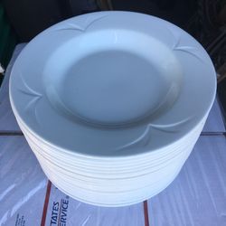 STEELITE INTERNATIONAL PLATES TWENTY THREE 12” PLATES  TWELVE 10.5” PLATES ALL PLATES IN EXCELLENT CONDITION  LOCATION IS  488 W. VICTORY RD. HENDERSO