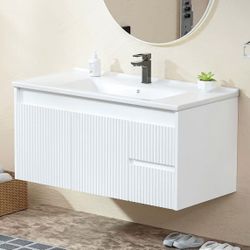 ❤️‍🔥Hot Sale Floating bathroom vanity with sink,