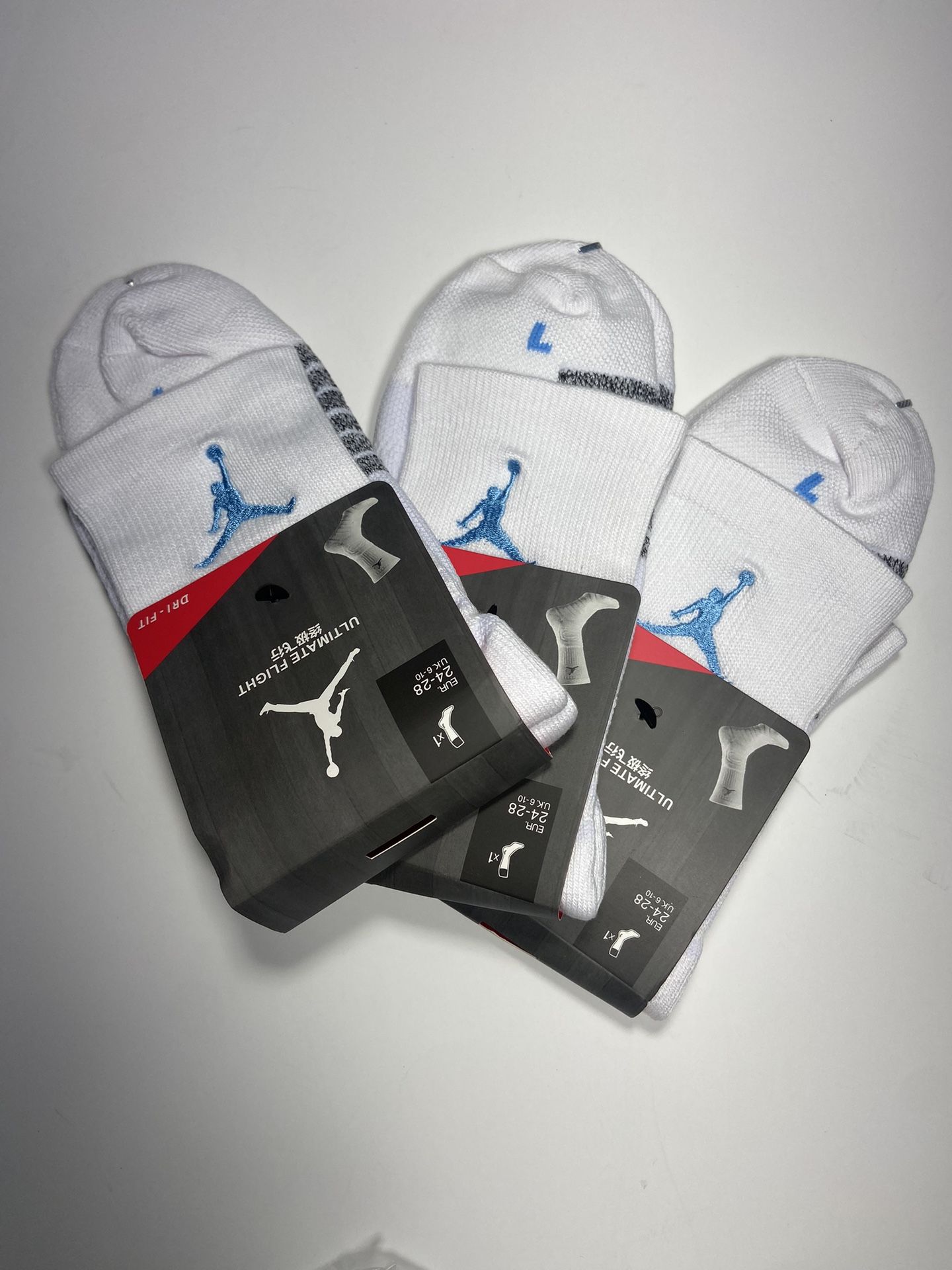 Nike Air Jordan Dri Fit 3 Pairs Everyday Max Socks Size L 8-12 basketball