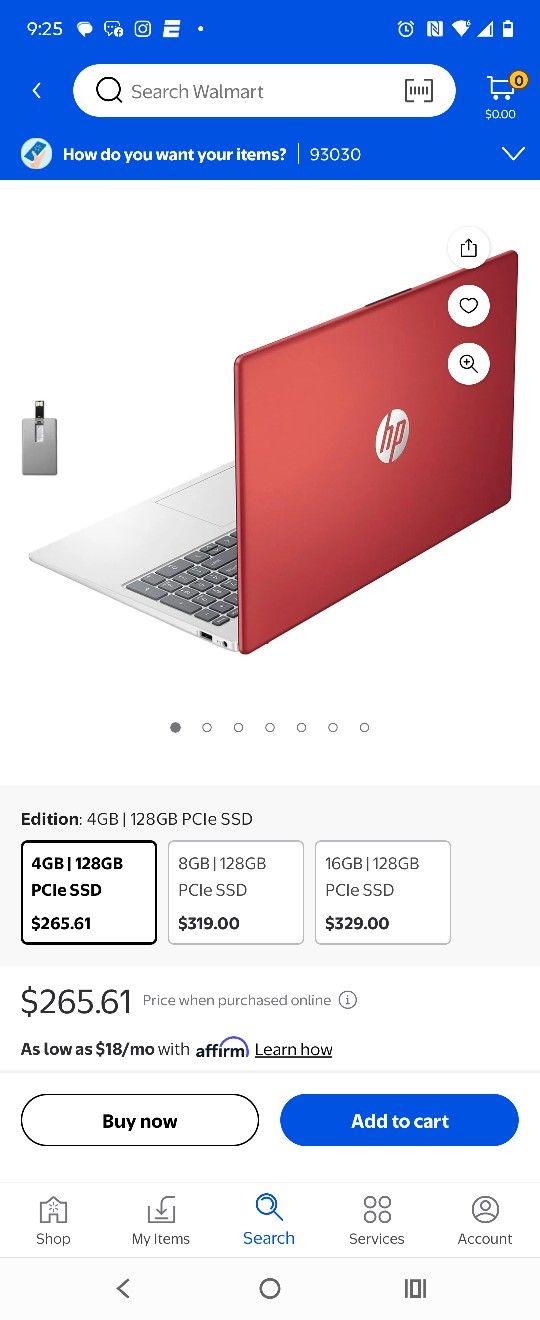 HP laptop Computer, 15.6 Inch, Red