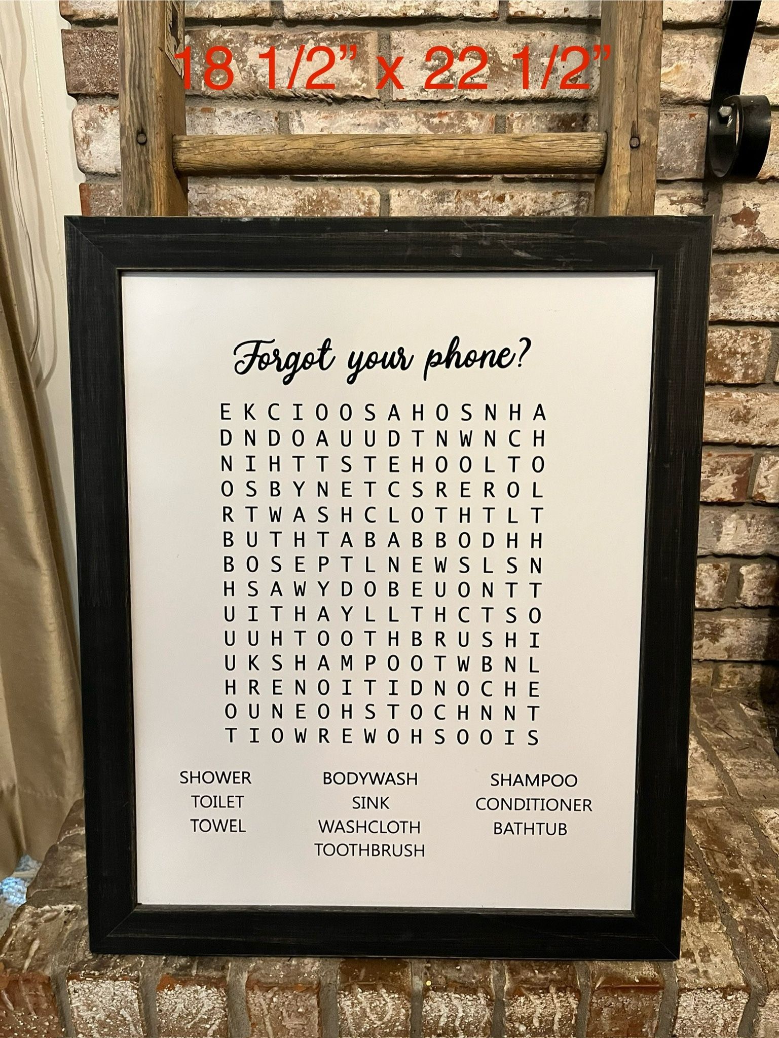 Crossword Puzzle Decor Picture (18 1/2” X 22 1/2”)