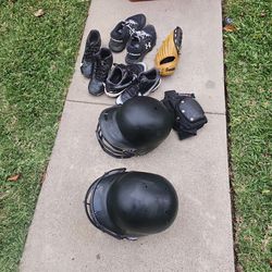 Baseball Helments Nike Shoe 4 Or 5 Glove Kids 250 Firm 