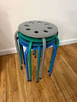 Set of 4 Colorful Stackable Stools – Classroom/Kids Seating – $40 OBO