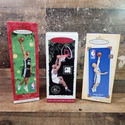 Nba Basketball Christmas Ornaments Jason Kidd Shaquille O'neal Tim Duncan 
