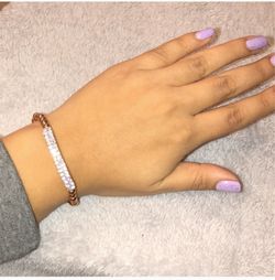 Rosegold Pave Bar Bracelet