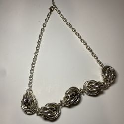 Plunder Chunky 19in Silver Color Necklace