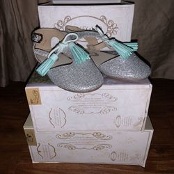 Joyfolie toddler dress costume silver shoe size 9