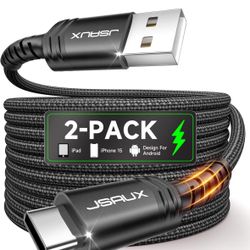 2 Pack USB C Cable 6.6ft USB A to USB Cord 3.1A Fast Charging Compatible with...