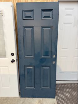 32x80 Exterior Fiberglass 6-Panel Door Slab - USED