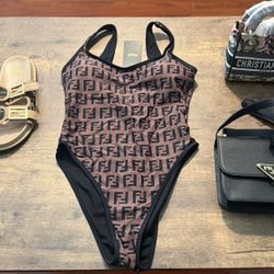 Designer Bag, Sandals & Bathing Suit