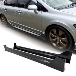 Side Skirts Extension Replacement Compatible with 2006-2011 Honda Civic 4 Door Sedan