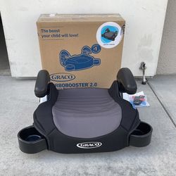 (NEW) $22 Kids Graco (TurboBooster 2.0) Backless Booster Car Seat, Ages 4-10 yr, Weight 40-100 lbs 