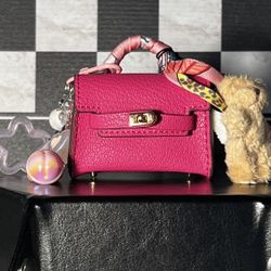 Mini Bag With Angel Teddy Keychain/accesories